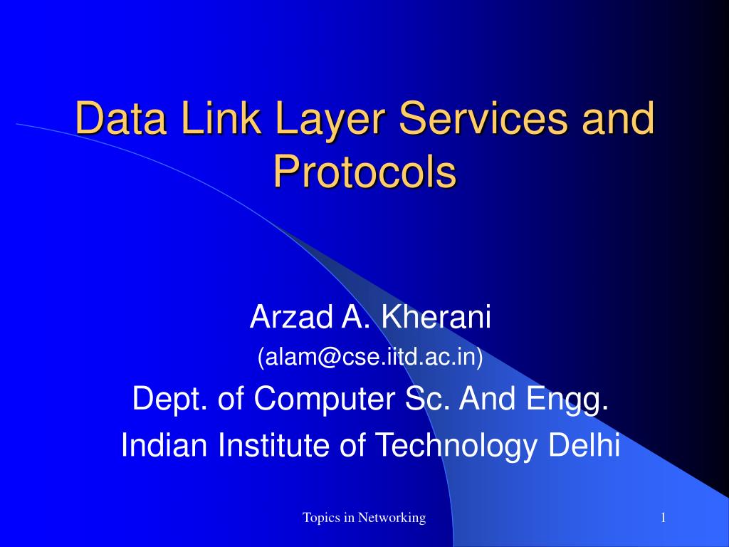 PPT - Data Link Layer Services and Protocols PowerPoint Presentation ...