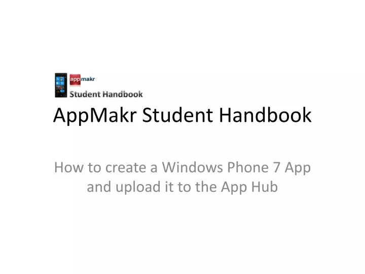 appmakr student handbook