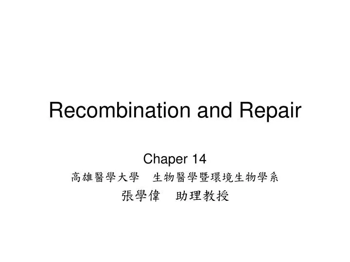 recombination and repair