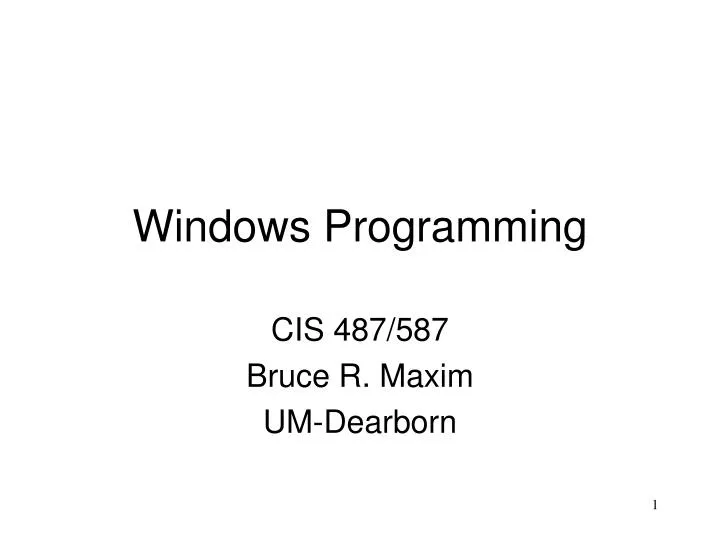 windows programming