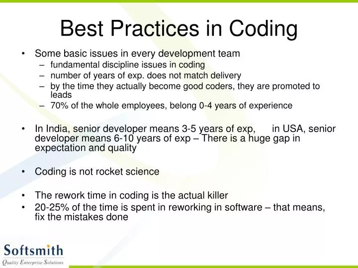 best practices in coding