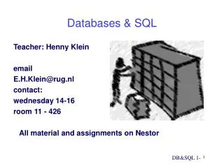 Databases &amp; SQL