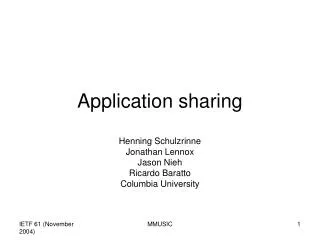 Application sharing
