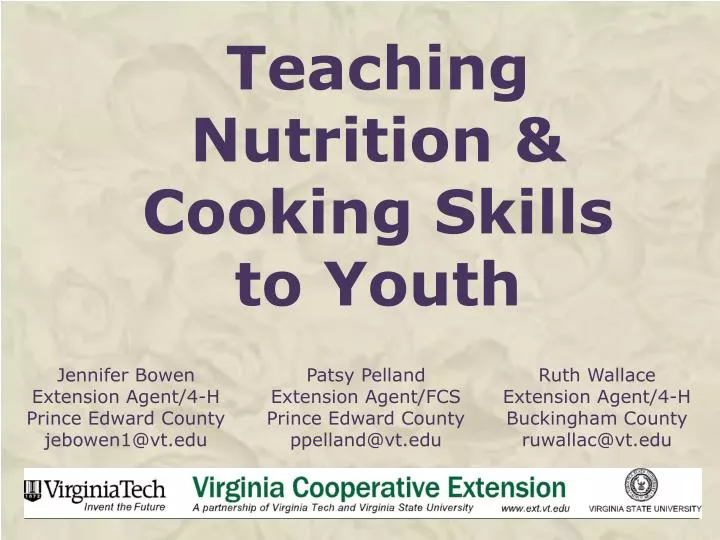 teaching nutrition cooking skills to youth