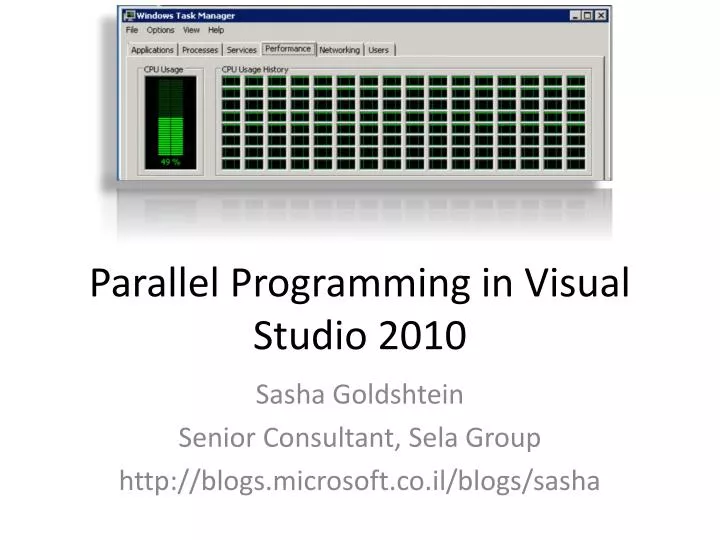 parallel programming in visual studio 2010
