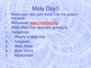 Mole Day!!