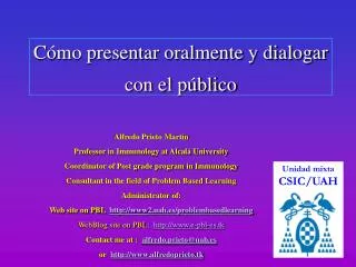 c mo presentar oralmente y dialogar con el p blico