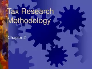 Tax Research Methodology