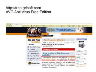http://free.grisoft.com AVG Anti-virus Free Edition