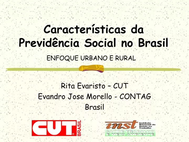 caracter sticas da previd ncia social no brasil enfoque urbano e rural