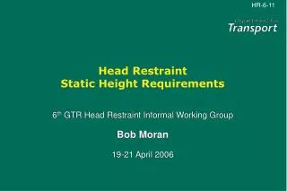 Head Restraint Static Height Requirements