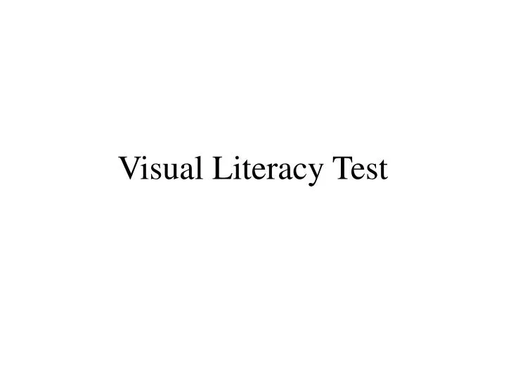 visual literacy test
