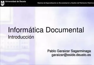 Informática Documental Introducción