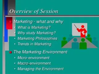 Overview of Session