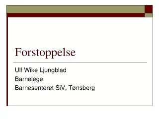 forstoppelse
