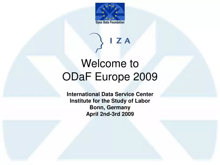 welcome to odaf europe 2009