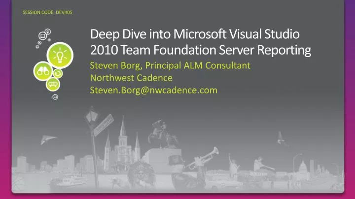 deep dive into microsoft visual studio 2010 team foundation server reporting