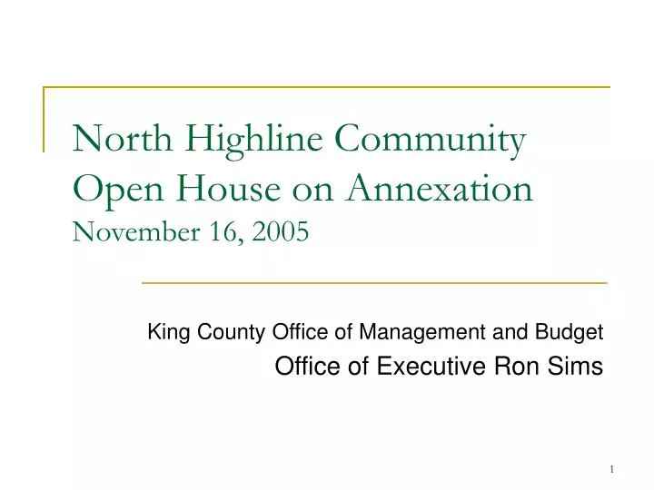 north highline community open house on annexation november 16 2005