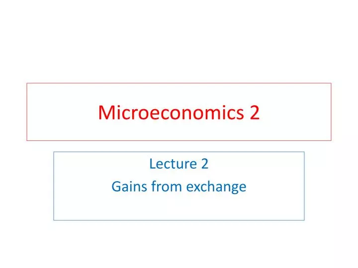 microeconomics 2