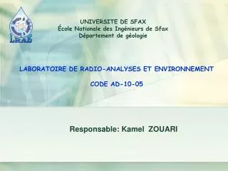 Responsable: Kamel ZOUARI