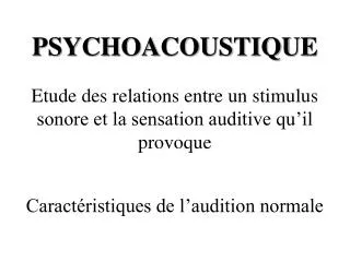 psychoacoustique