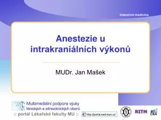 anestezie u intrakrani ln ch v kon