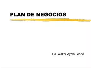 plan de negocios