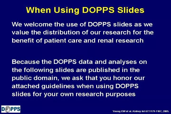 when using dopps slides