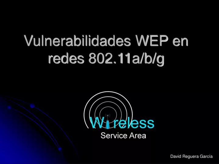 vulnerabilidades wep en redes 802 11a b g