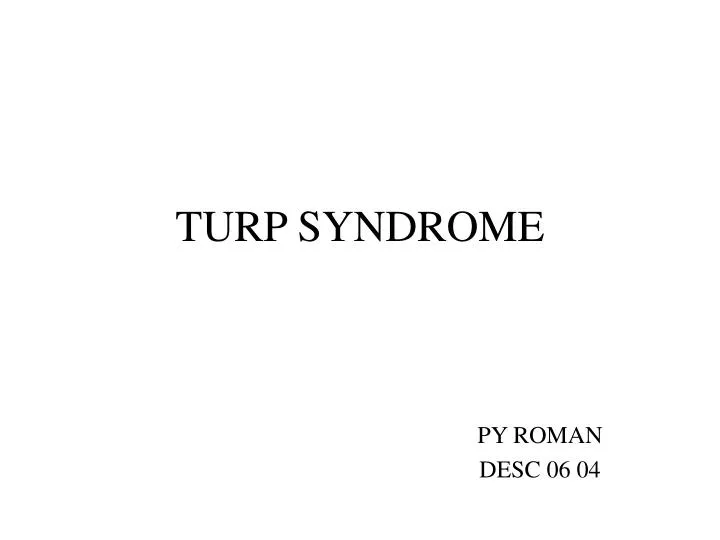 turp syndrome