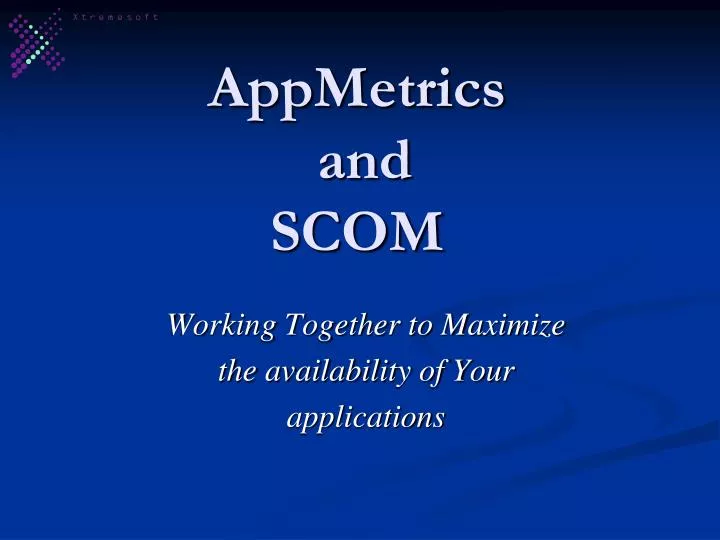 appmetrics and scom