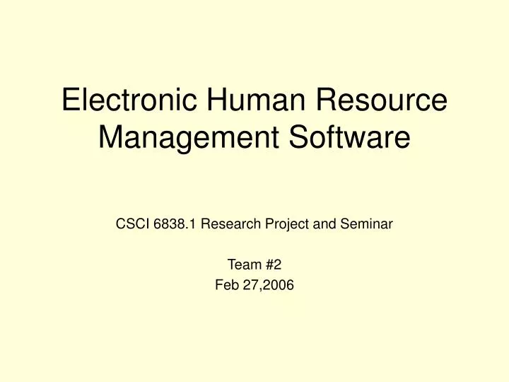 electronic human resource management software