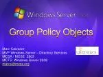 Group Policy Objects - slide 1