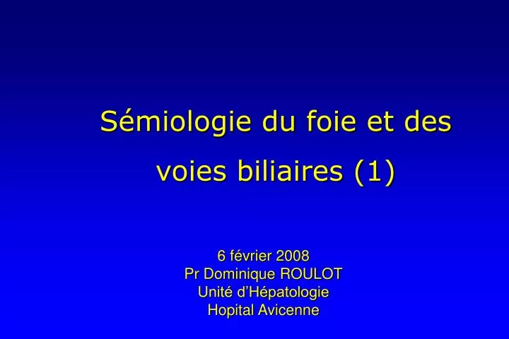 s miologie du foie et des voies biliaires 1