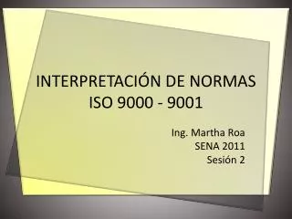 interpretaci n de normas iso 9000 9001
