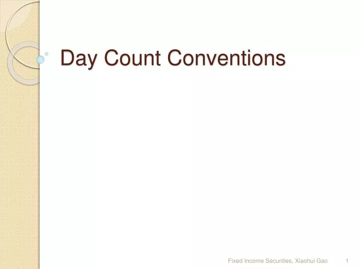 day count conventions
