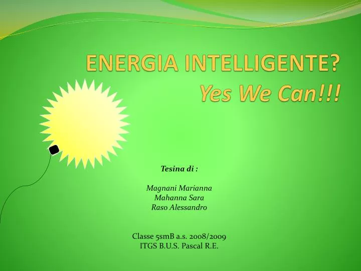 energia intelligente yes we can