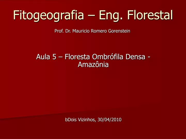 fitogeografia eng florestal