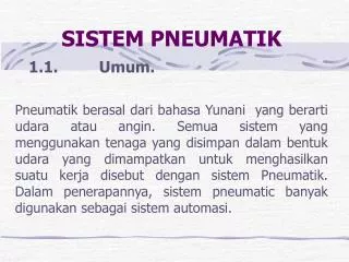 sistem pneumatik