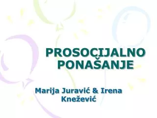 prosocijalno pona anje