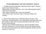 PERKEMBANGAN SISTEM PERIODIK UNSUR - slide 1