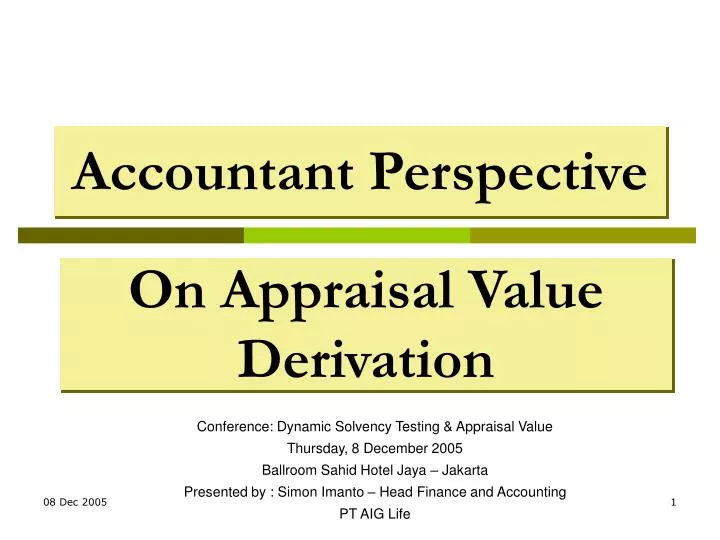 accountant perspective
