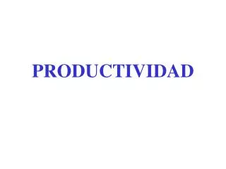 PRODUCTIVIDAD