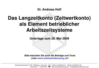 Dr. Andreas Hoff