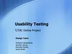 Usability Testing - slide 1