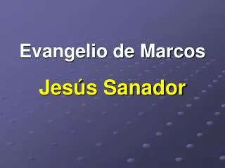 Evangelio de Marcos