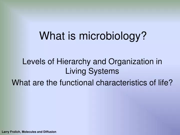 what is microbiology