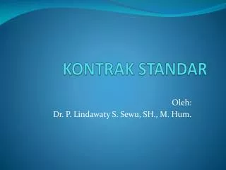 kontrak standar