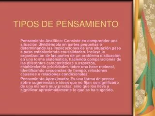 tipos de pensamiento