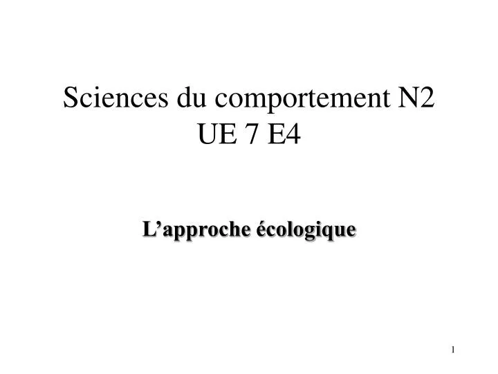 sciences du comportement n2 ue 7 e4